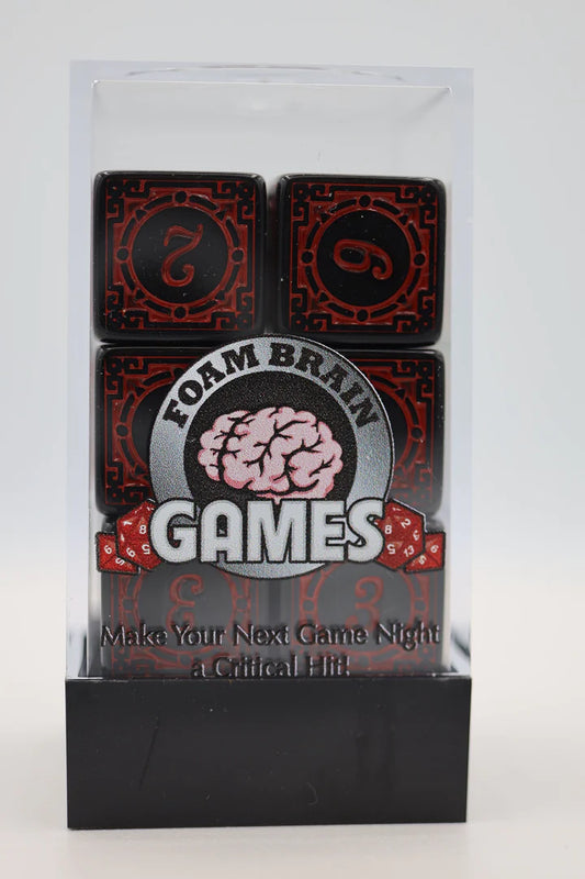 Magic Burst D6 Set - Red - 12 piece D6's