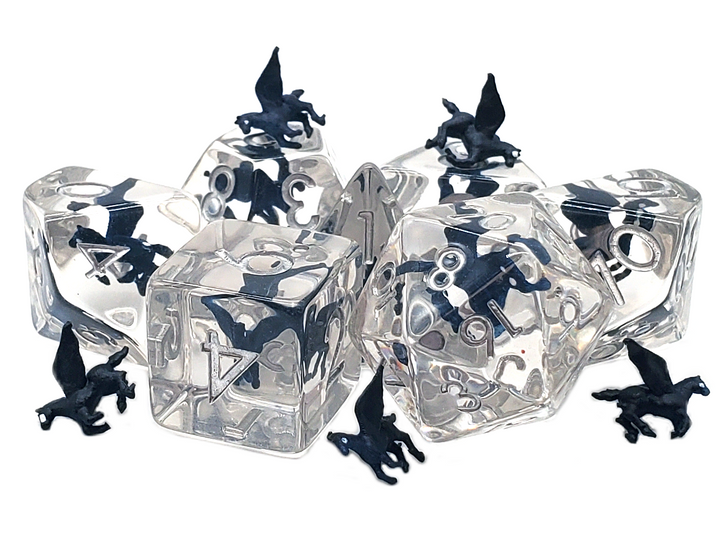Infused - Blue Pegasus RPG Dice Set