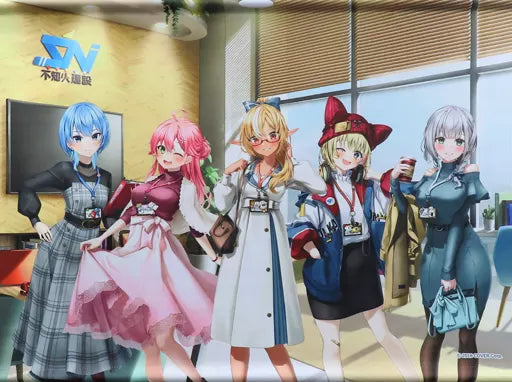 Hololive : Shiranui Constructions Tour - Flare, Polka, Suisei, Miko, Noel (B2 Tapestry)