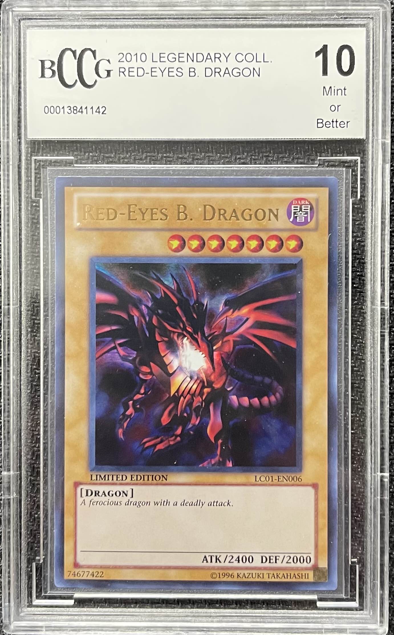 Graded Yu-Gi-Oh! - Red-Eyes B. Dragon (LC01-EN006) BCCG 10