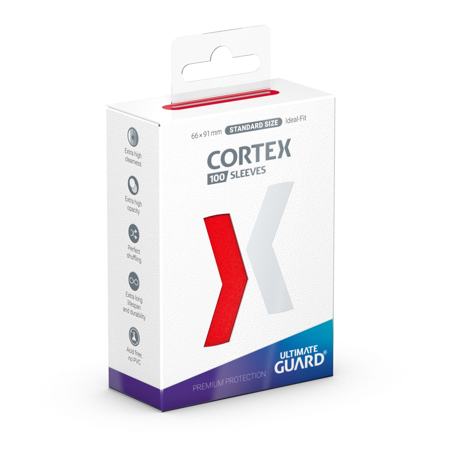 Ultimate Guard - Cortex Sleeves: Standard - Red Glossy (100 ct)