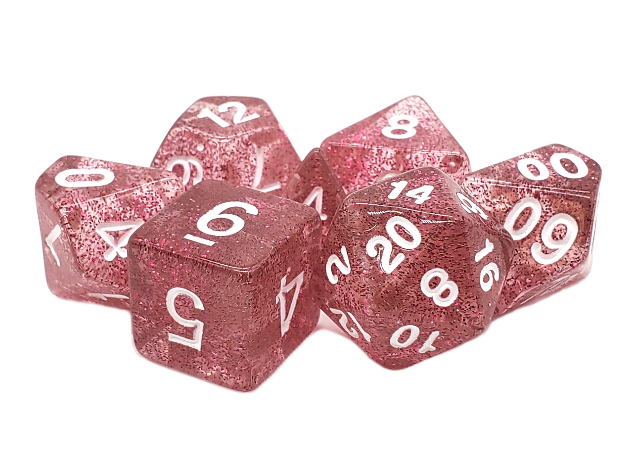 Sparkle - Translucent Mauve RPG Dice Set