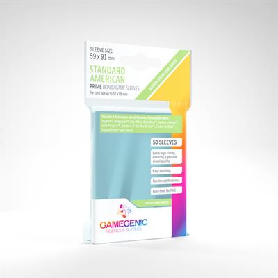 Gamegenic: Prime Sleeves - Standard American (59x91 mm)