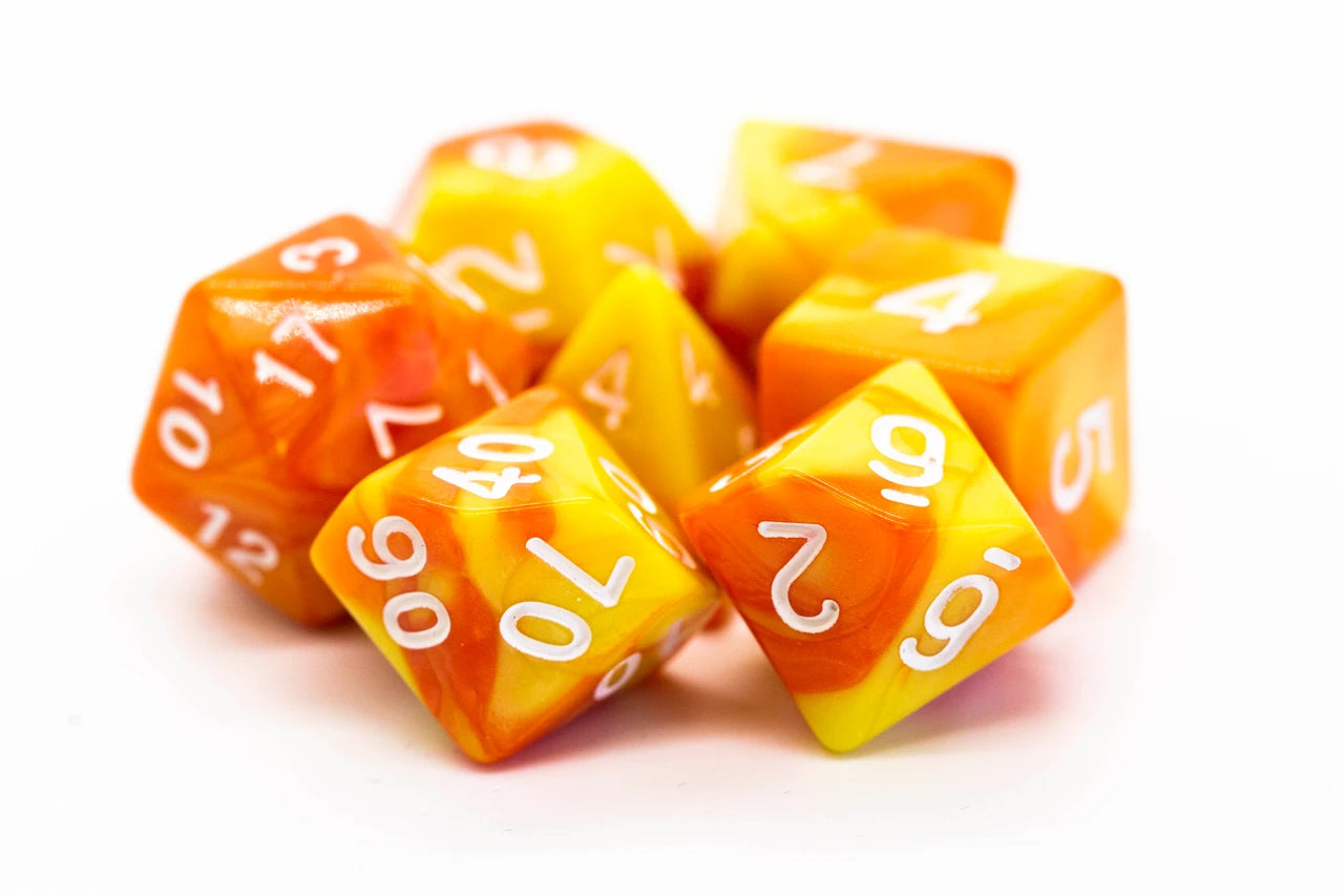 Vorpal - Orange & Yellow RPG Dice Set