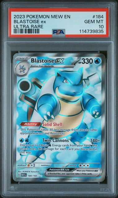 Graded Pokemon - Blastoise ex (184) 151 PSA 10