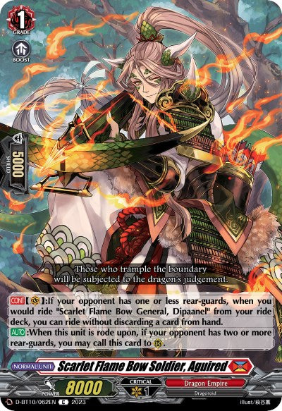 Scarlet Flame Bow Soldier, Aguired (D-BT10/062EN) [Dragon Masquerade]