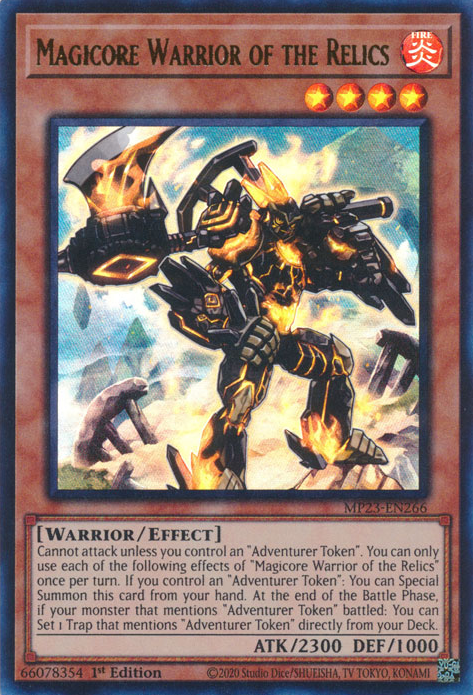 adventurer cards yugioh Magicore Warrior of the Relics [MP23-EN266] Ultra Rare – Darkwater Games