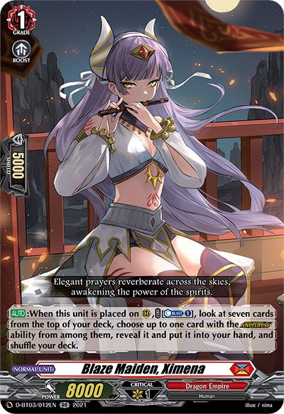 Blaze Maiden, Ximena (D-BT03/012EN) [Advance of Intertwined Stars] –  Darkwater Games