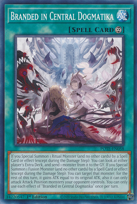yugioh dogmatika cards Branded in Central Dogmatika [POTE-EN058] Common – Darkwater Games