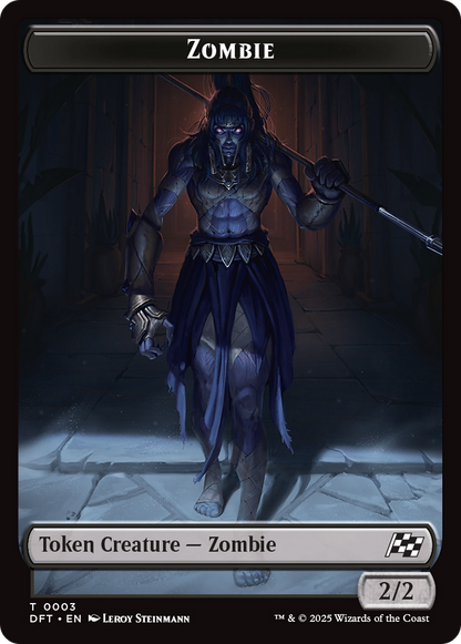 Zombie (0007) // Zombie (0003) Double-Sided Token [Aetherdrift Commander Tokens]