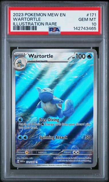 Graded Pokemon - Wartortle (171/165) 151 PSA 10