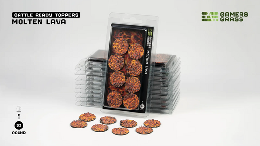 Gamers Grass - Battle Ready Bases : Molten Lava (32mm)