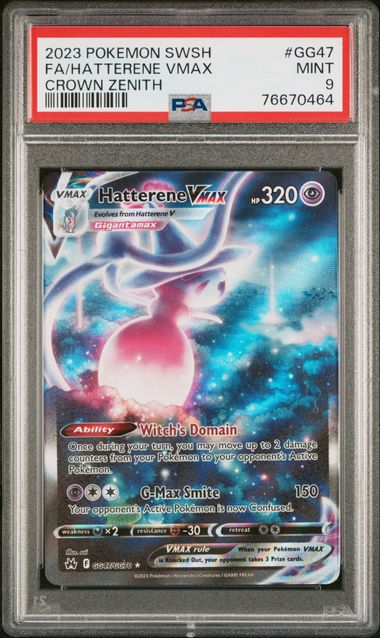 Graded Pokemon - Hatterene VMAX (GG47/GG70) Crown Zenith PSA 9
