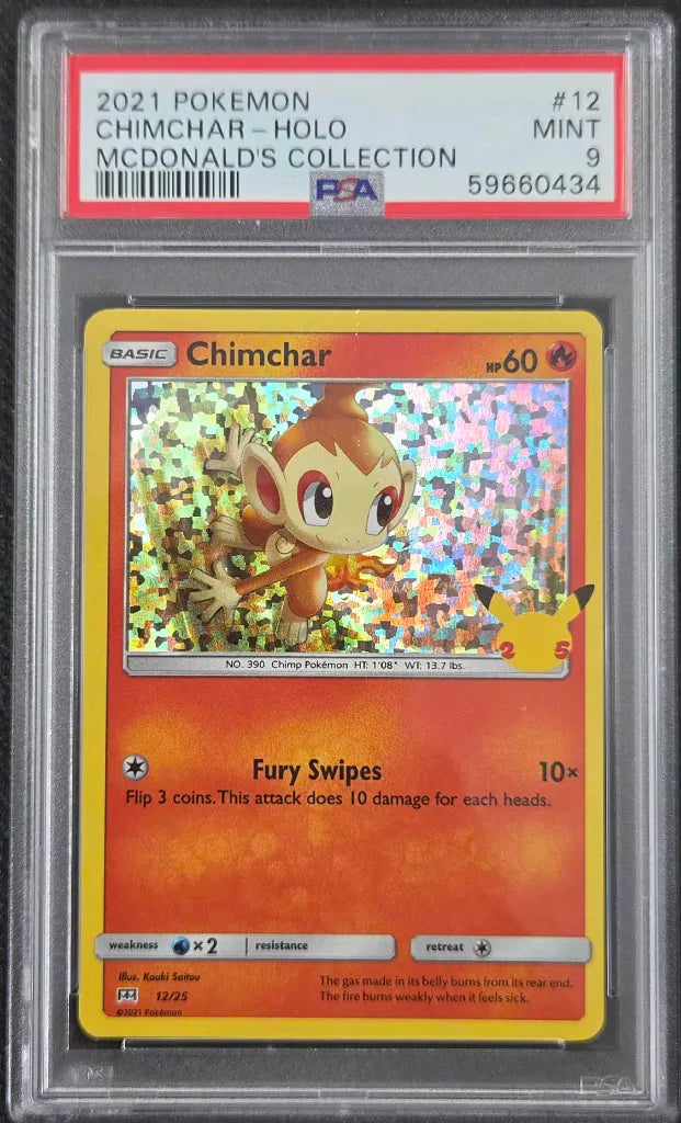 Graded Pokemon - Chimchar (12/25) Mcdonalds Collection PSA 9