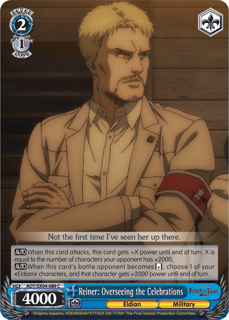 Reiner: Overseeing the Celebrations