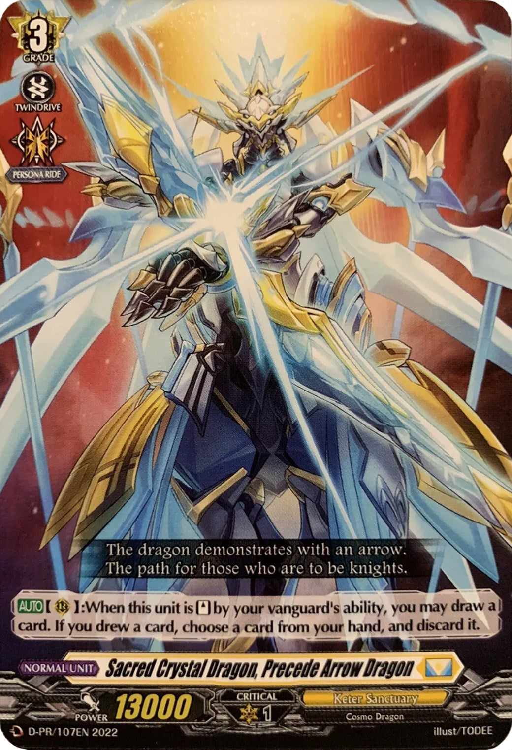 Sacred Crystal Dragon, Precede Arrow Dragon (D-PR/107EN) [D Promo Cards]