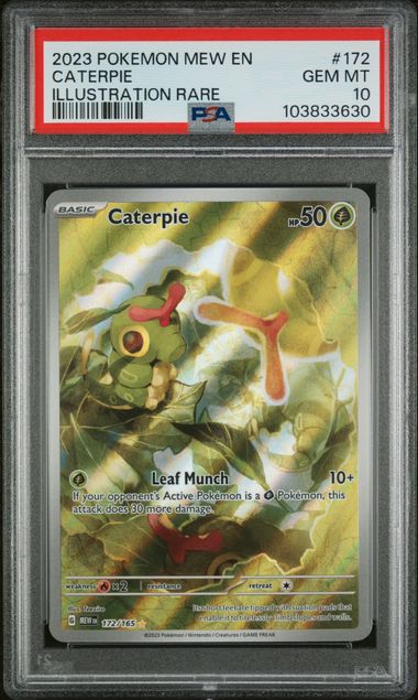 Graded Pokemon - Caterpie (172/165) 151 PSA 10
