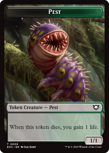 Bird // Pest Double-Sided Token [Edge of Eternities Commander Tokens]