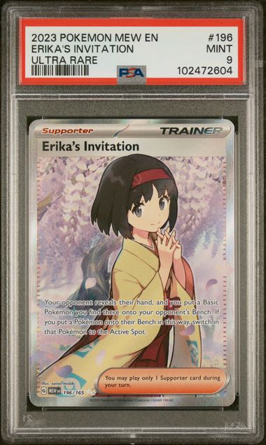 Graded Pokemon - Erika's Invitation (196/165) Pokemon 151 PSA 9