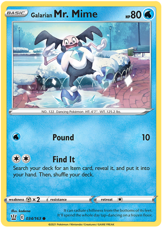 Galarian Mr. Mime (034/163) [Sword & Shield: Battle Styles]