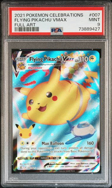 Graded Pokemon - Flying Pikachu VMAX (007/025) Celebrations PSA 7