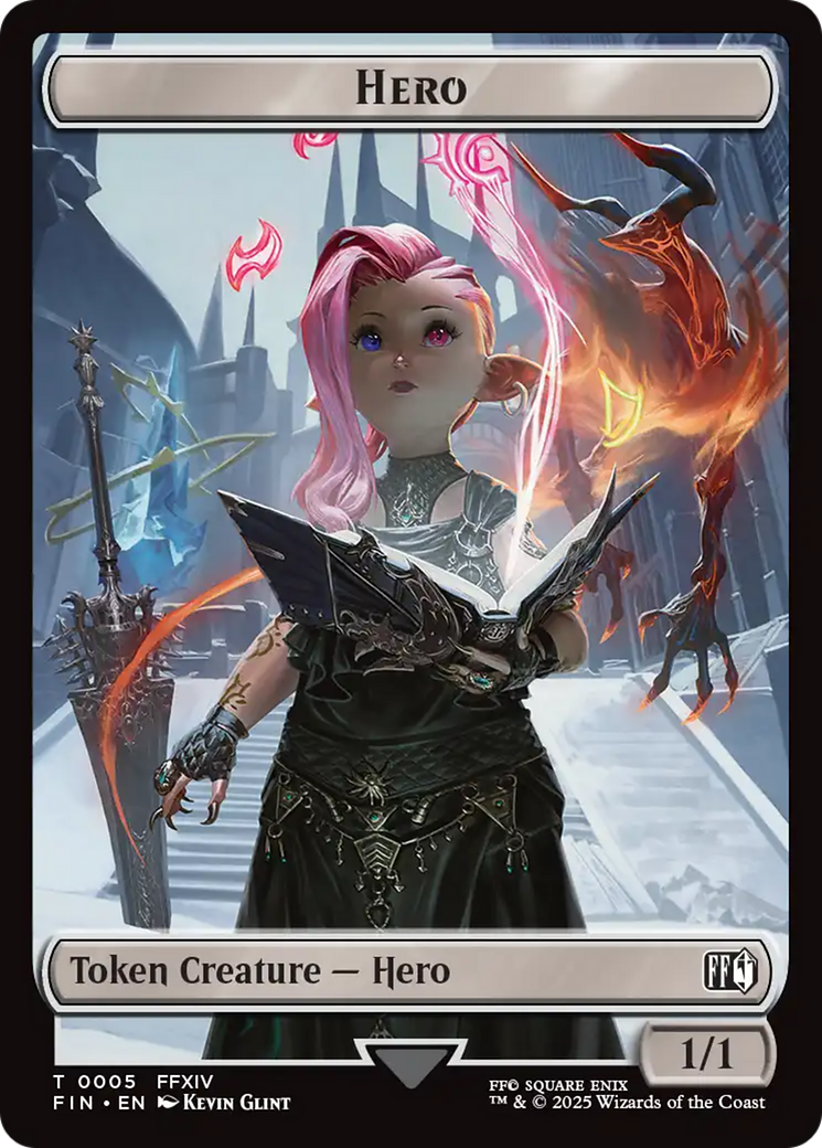 Hero (0005) // Food Double-Sided Token [FINAL FANTASY Tokens]