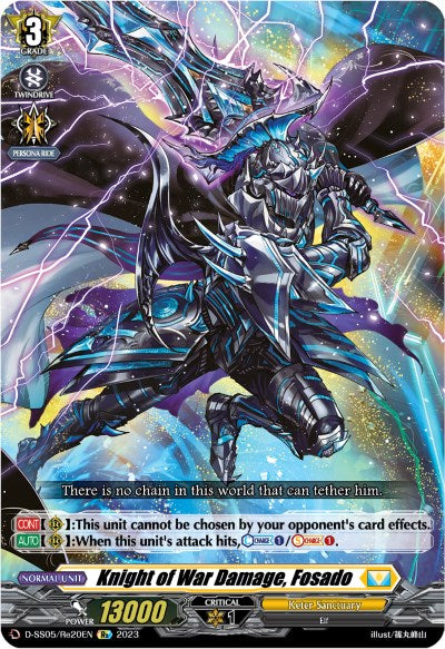 Knight of War Damage, Fosado (D-SS05/Re20EN) [Festival Booster 2023]