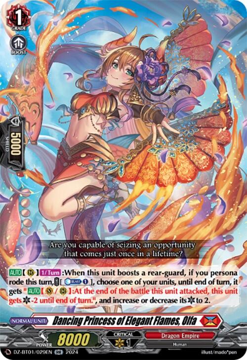 Dancing Princess of Elegant Flames, Olfa (DZ-BT01/029EN) [Fated Clash]