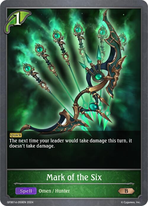 Mark of the Six (GFB01d-059EN) [GFB01: Gloryfinder Bundle 01: Guide to Glory]