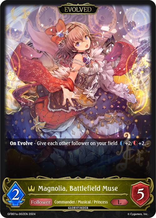 Magnolia, Battlefield Muse (Evolved) (GFB01a-002EN) [GFB01: Gloryfinder Bundle 01: Guide to Glory]