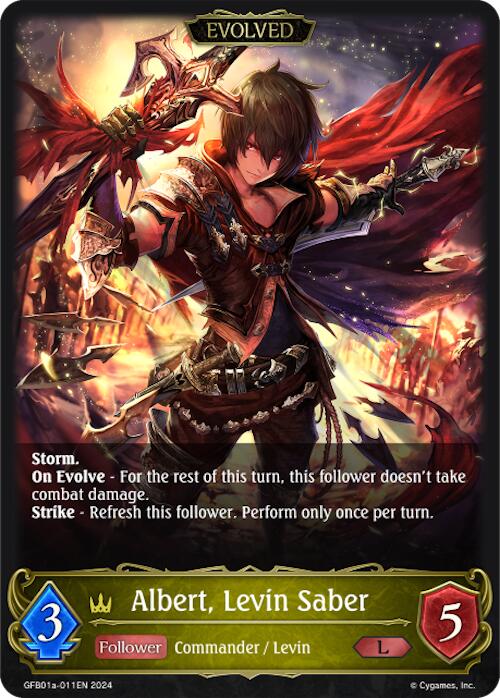 Albert, Levin Saber (Evolved) (GFB01a-011EN) [GFB01: Gloryfinder Bundle 01: Guide to Glory]