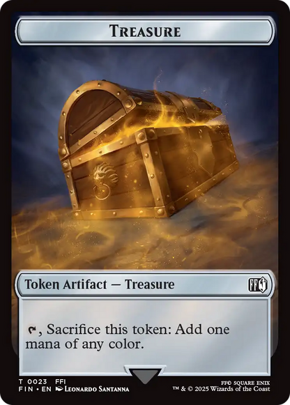 Moogle (0011) // Treasure (0023) Double-Sided Token [FINAL FANTASY Tokens]