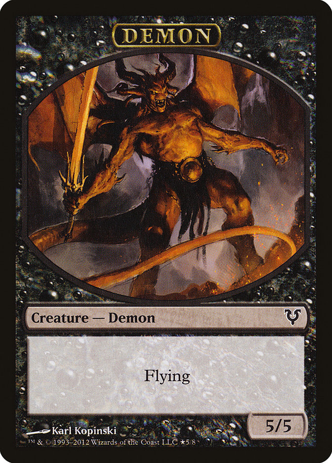 Angel // Demon Double-Sided Token (Oversized) [Open the Helvault]