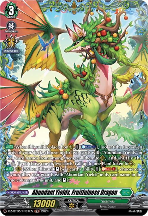 Abundant Yields, Fruitfulness Dragon (DZ-BT05/FR37EN) [Omniscient Awakening]