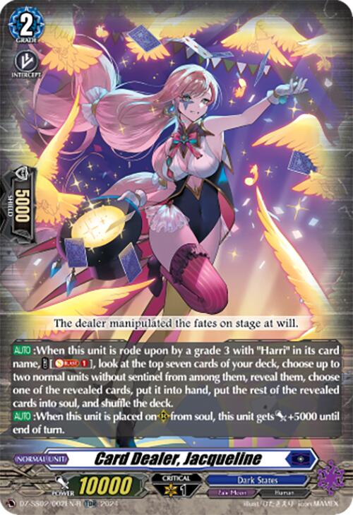 Card Dealer, Jacqueline (TDR) (DZ-SS02/002EN-R) [Stride Deckset -Harri-]