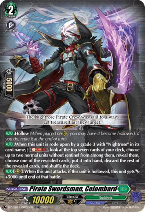 Pirate Swordsman, Colombard (TDR) (DZ-SS03/002EN-R) [Stride Deckset -Nightrose-]