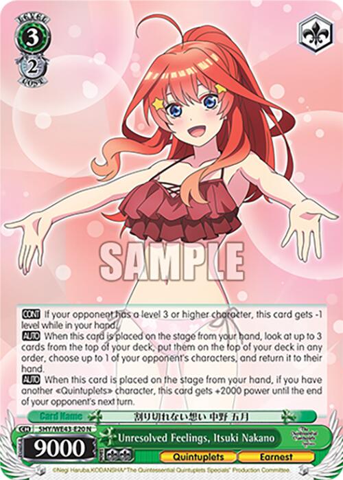 Unresolved Feelings, Itsuki Nakano (5HY/WE43-E20 N) [The Quintessential Quintuplets Specials Premium Booster]