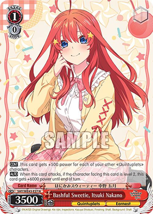 Bashful Sweetie, Itsuki Nakano (5HY/WE43-E27 N) [The Quintessential Quintuplets Specials Premium Booster]