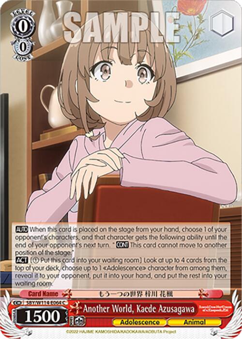 Another World, Kaede Azusagawa (SBY/W114-E064 C) [Rascal Does Not Dream Series]