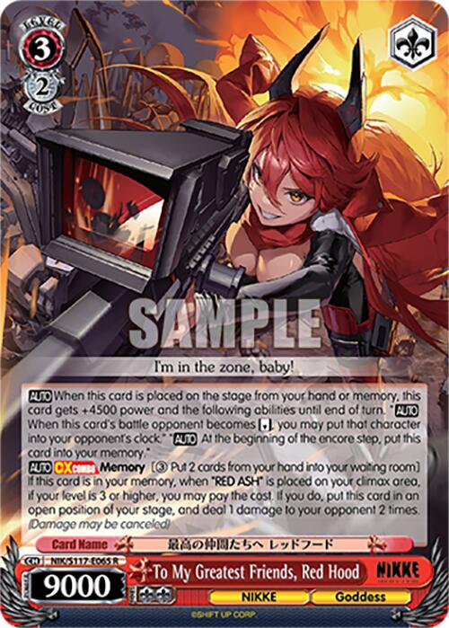 To My Greatest Friends, Red Hood (NIK/S117-E065 R) [GODDESS OF VICTORY: NIKKE]