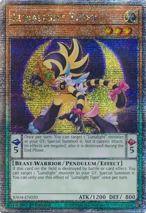 Lunalight Tiger [RA04-EN020] Quarter Century Secret Rare