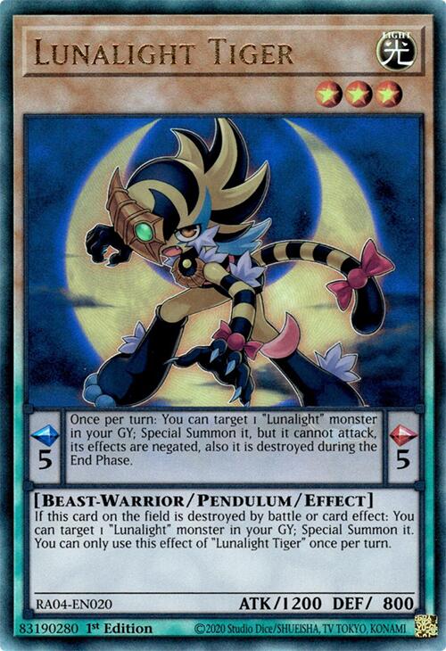 Lunalight Tiger [RA04-EN020] Ultimate Rare