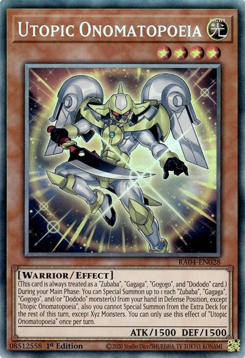 Utopic Onomatopoeia [RA04-EN028] Collector's Rare