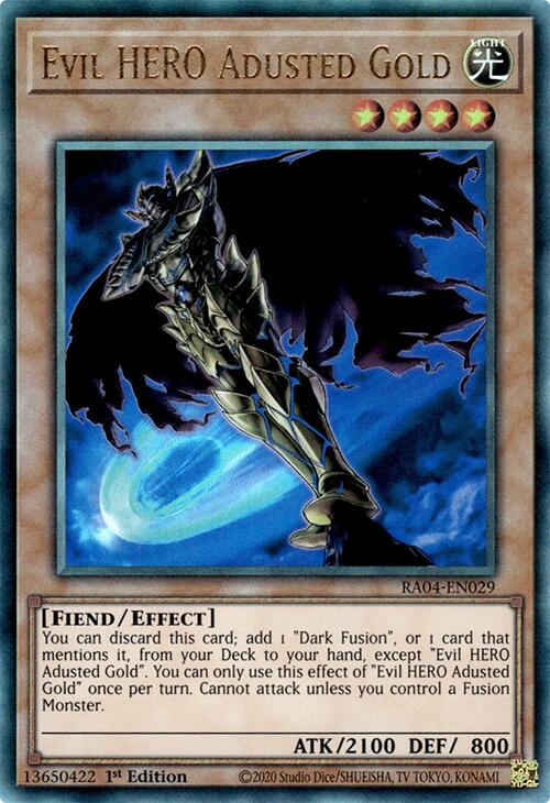 Evil HERO Adusted Gold [RA04-EN029] Ultimate Rare
