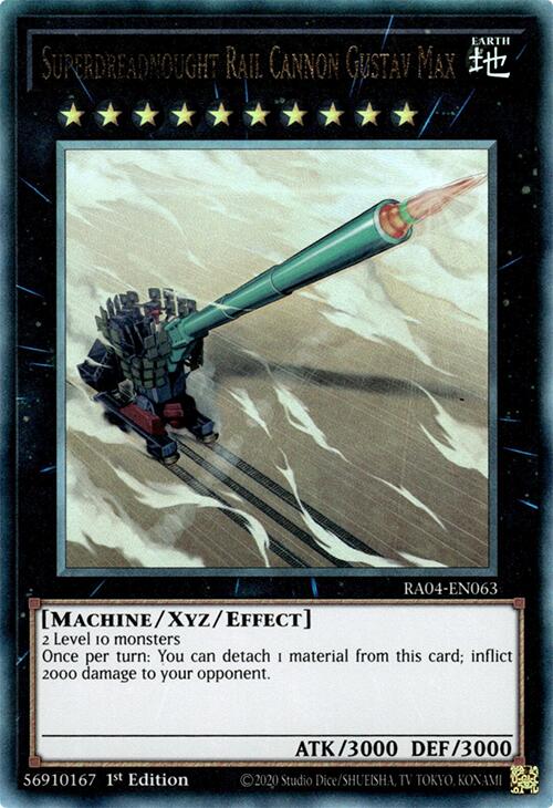 Superdreadnought Rail Cannon Gustav Max [RA04-EN063] Ultimate Rare