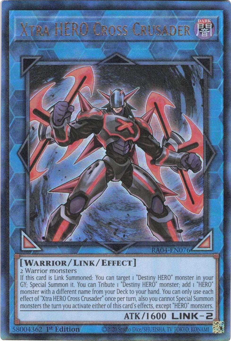 Xtra HERO Cross Crusader [RA04-EN076] Ultimate Rare