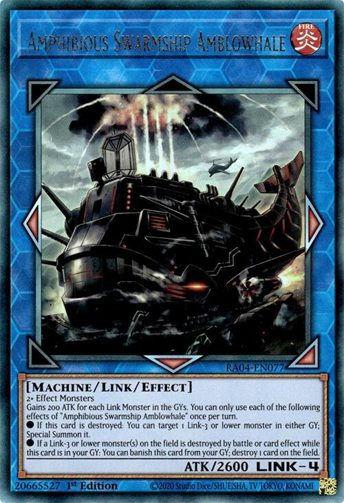 Amphibious Swarmship Amblowhale [RA04-EN077] Ultimate Rare