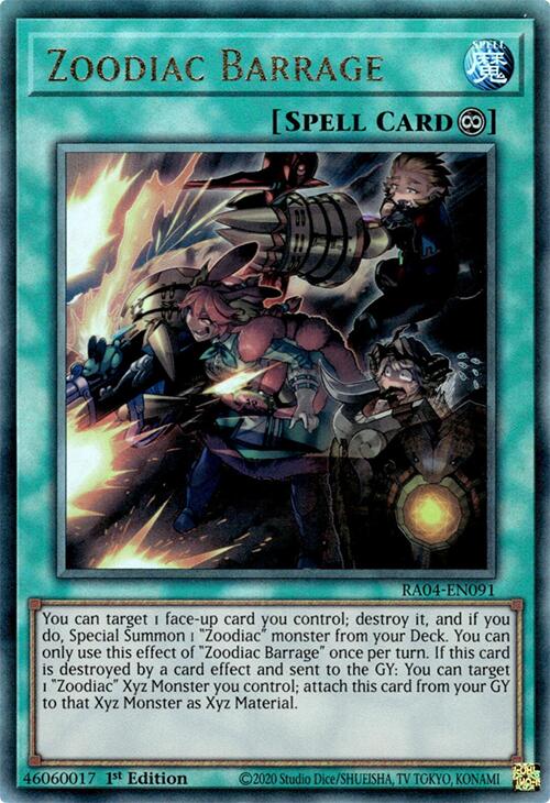 Zoodiac Barrage [RA04-EN091] Ultimate Rare