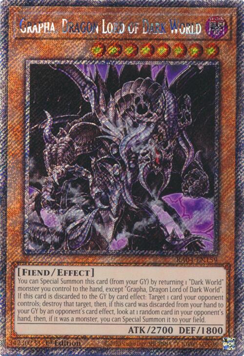 Grapha, Dragon Lord of Dark World [RA04-EN159] Platinum Secret Rare