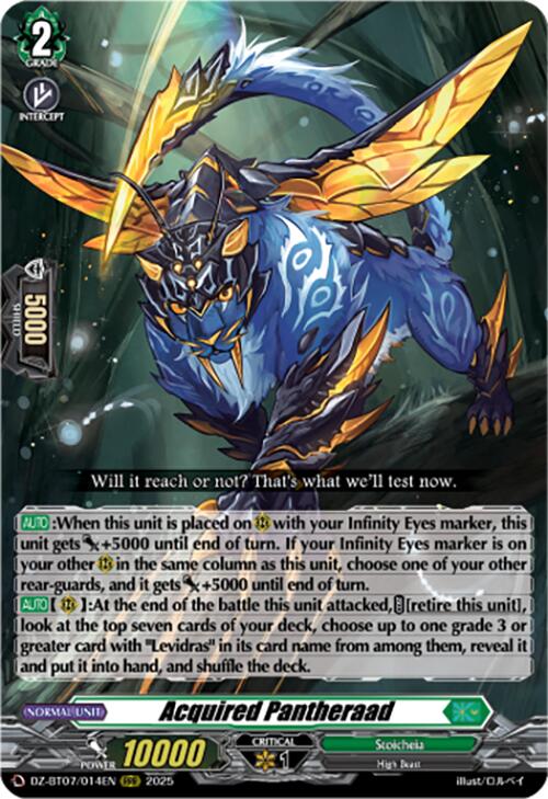 Acquired Pantheraad (DZ-BT07/014EN) [Moon Fangs & Cerulean Blaze]